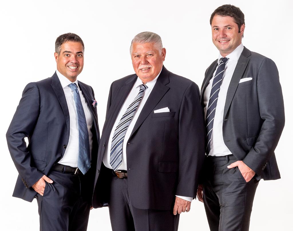 Management, from left: Jochen, Albert and Christian Metz