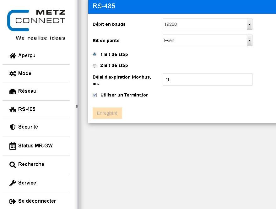 Étape 4 : Définir les paramètres de série