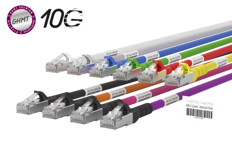 Cordon de brassage Cat.6A AWG 26 avec étiquette enroulée