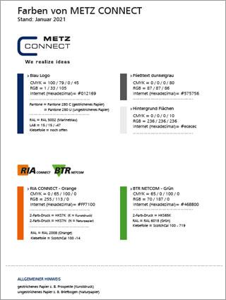 Farben von METZ CONNECT