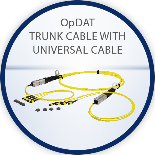 OpDAT trunk cable with universal cable