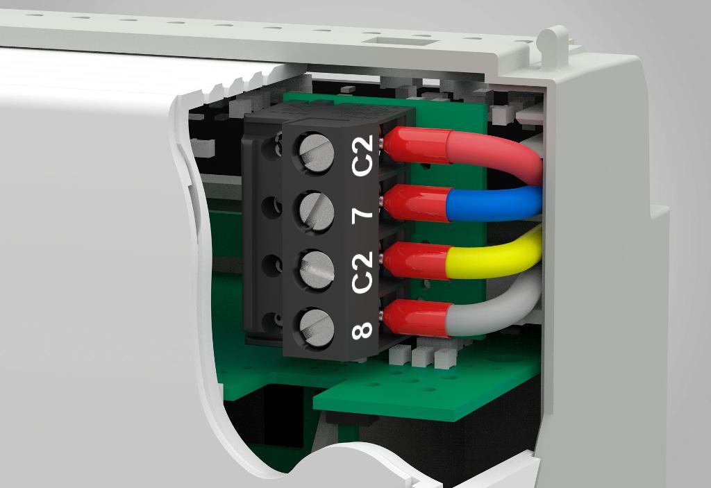 Installation example in surface-mounted application