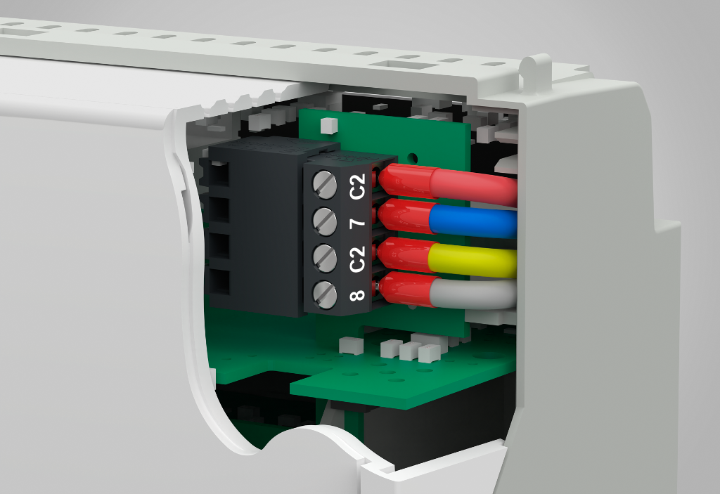 Installation example in surface-mounted application