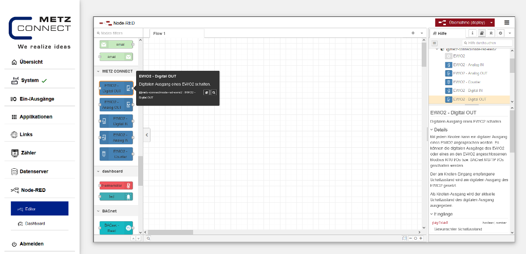 Webbasierte grafische Programmieroberfläche
