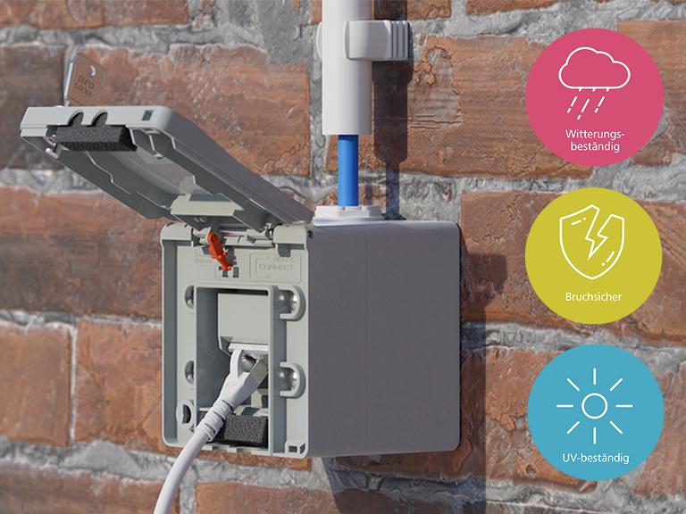 IP44 Gehäuse | Für Aufputz- und Unterputz-Montage in rauer Umgebung