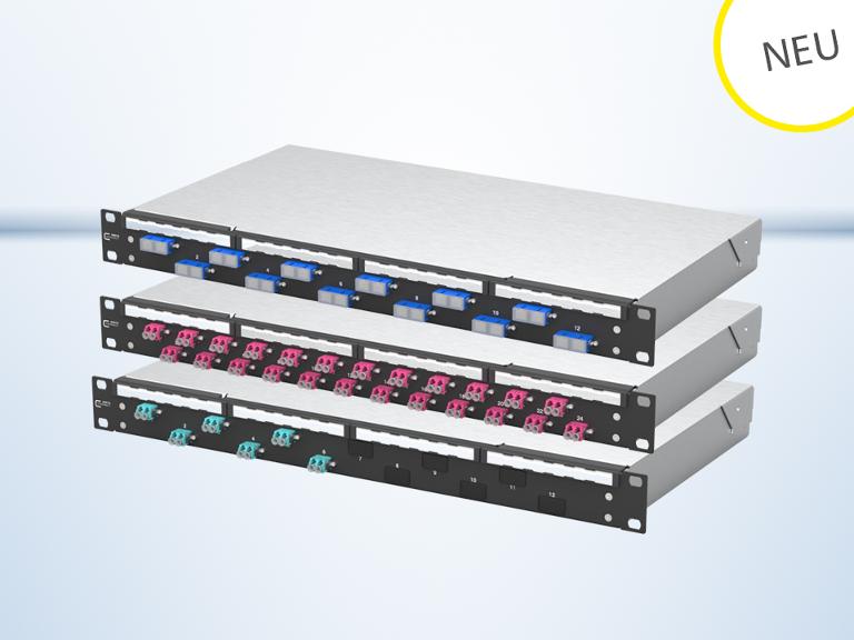 Patchfelder mit schwarze Frontplatte 