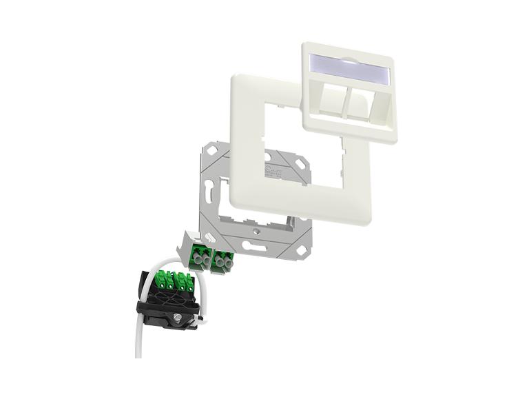OpDAT VGAD The design-compatible prefab fiber optic (FO) wall outlet