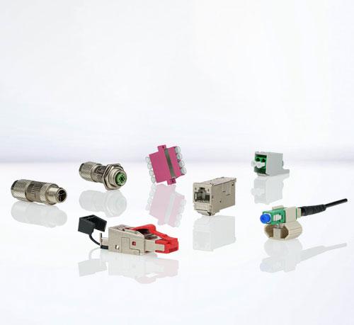 Connecteurs mâles et femelles pour câblage réseau