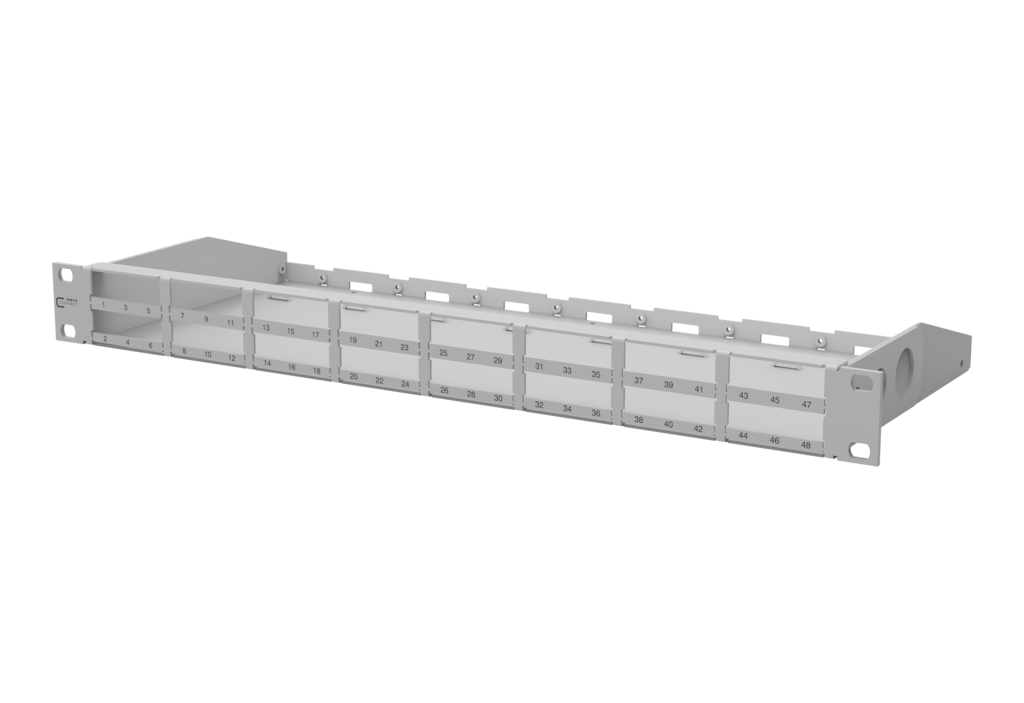 DCCS2 BGT 19 Zoll 1HE Baugruppenträger lichtgrau