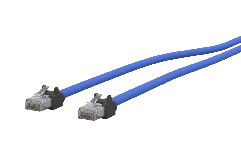Patchkabel 6kV 2,0 m blau-schwarz